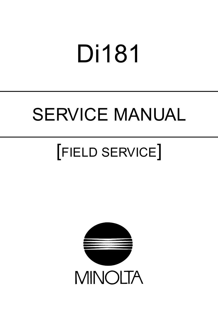 Konica-Minolta MINOLTA Di181 FIELD-SERVICE Service Manual-1